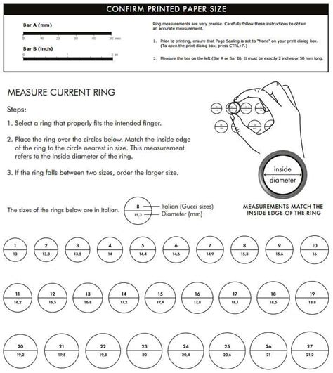 gucci ring size 14 conversion